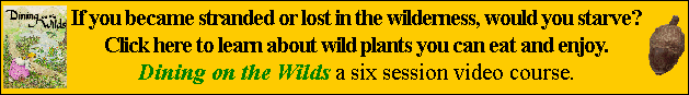 Dining on the Wilds: If you became stranded or lost in the wilderness would you starve? Dining on the Wilds